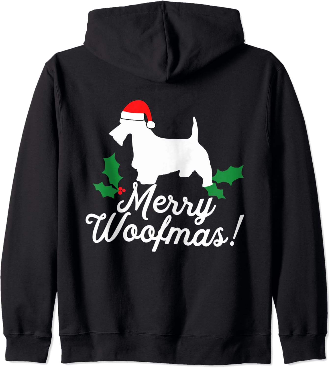 Merry Woofmas Scottish Terrier Christmas Dog Fun Gift Zip